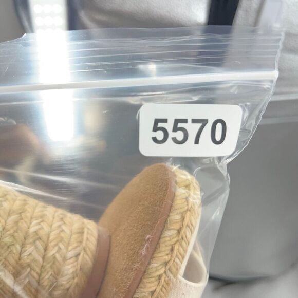 Stuart Weitzman Mirela II Women's Size 9 B Canvas Espadrille Wedge Sandals Ivory - Picture 15 of 15